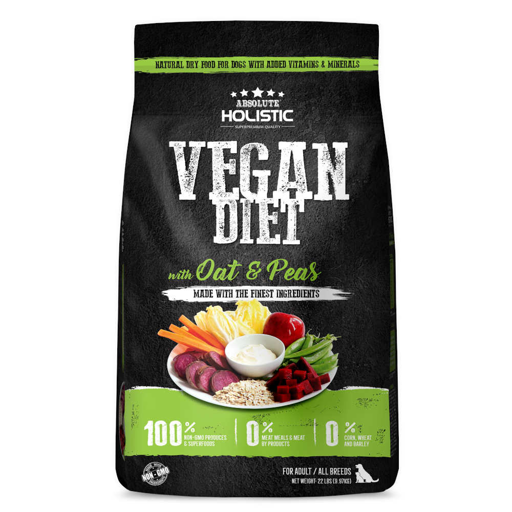 Absolute Holistic Vegan Diet with Oats & Peas Dry Dog Food - Kohepets