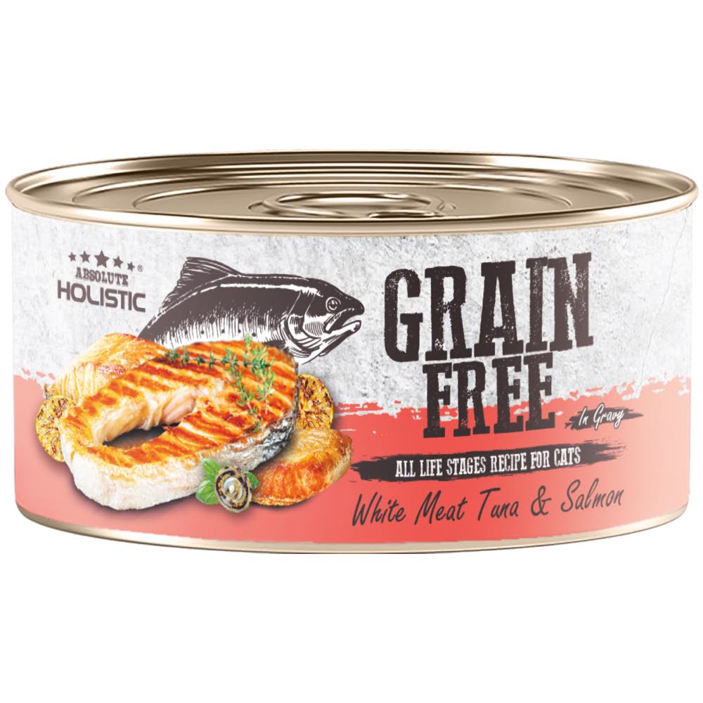 Absolute Holistic White Meat Tuna & Salmon In Gravy Grain-Free Cat Canned Food 80g
