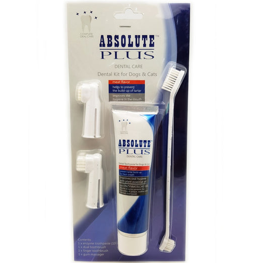 Absolute Plus Dental Kit For Cats & Dogs (Meat Flavour) - Kohepets