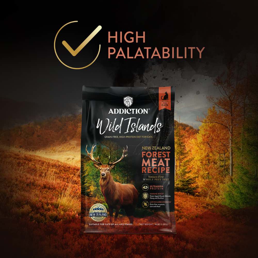 15% OFF: Addiction Wild Islands Forest Meat Recipe Venison Grain-Free Dry Cat Food