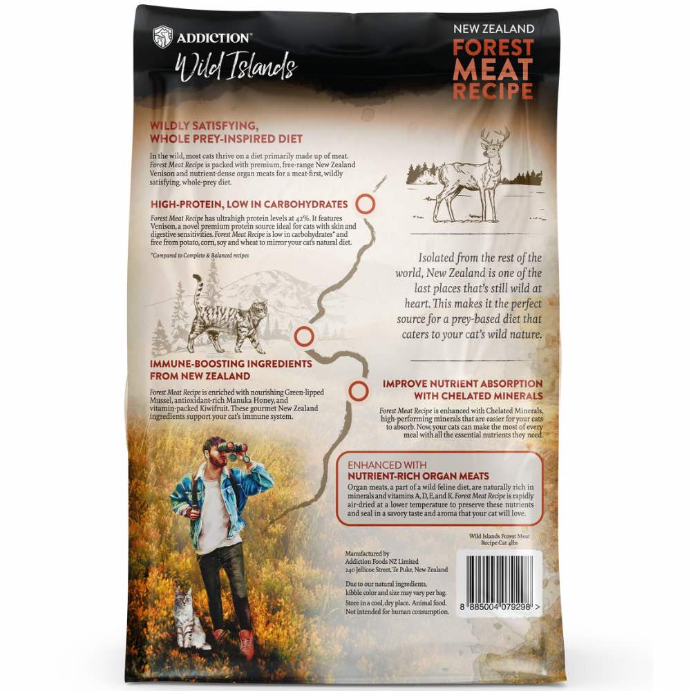15% OFF: Addiction Wild Islands Forest Meat Recipe Venison Grain-Free Dry Cat Food