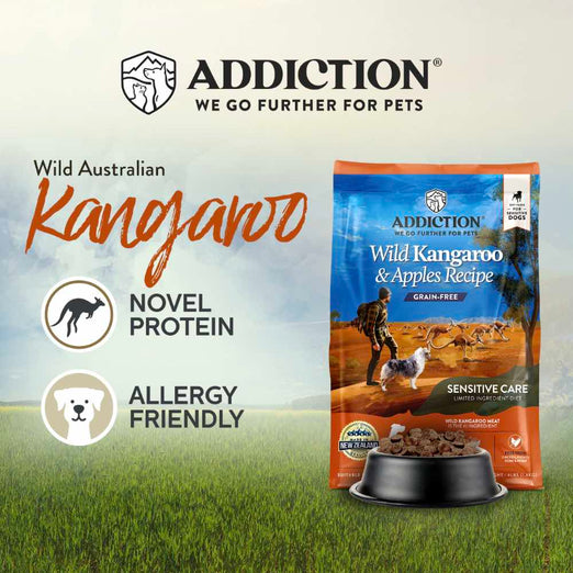 '25% OFF/BUNDLE DEAL': Addiction Wild Kangaroo & Apples Grain Free Dry Dog Food - Kohepets