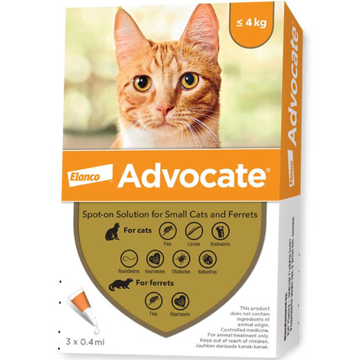 Advocate Spot On For Cats Up To 4 Kg (3pcs x 0.4ml)