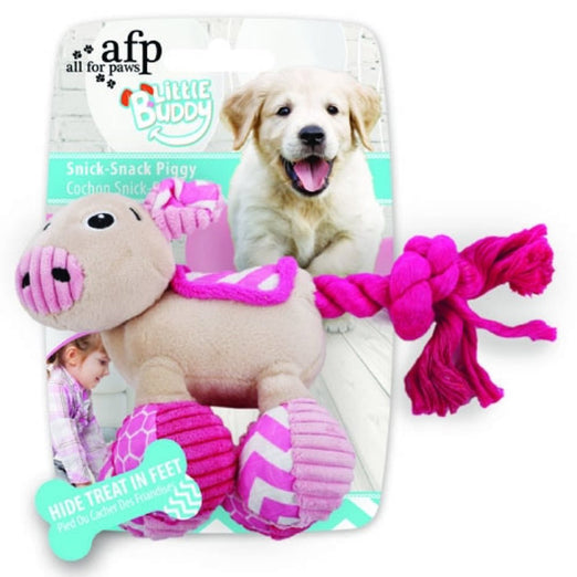 All For Paws Little Buddy Snick-Snack Piggy Dog Toy - Kohepets