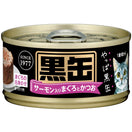 Aixia Kuro-Can Mini Tuna & Skipjack Tuna with Salmon Canned Cat Food 80g