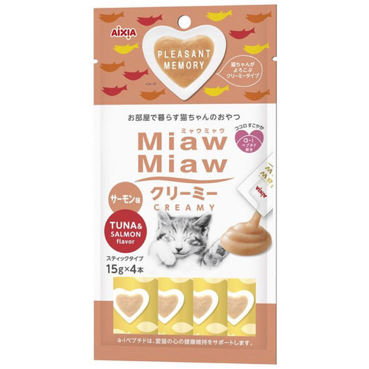 Aixia Miaw Miaw Creamy Tuna & Salmon Cat Treat 60g - Kohepets