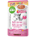 Aixia Miaw Miaw Juicy Meat & Fish Mix With Salmon Adult Pouch Cat Food 70g x 12