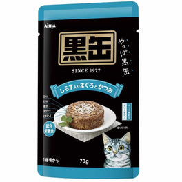 Aixia Kuro-Can Tuna & Skipjack With Whitebait Pouch Cat Food 70gx12 - Kohepets