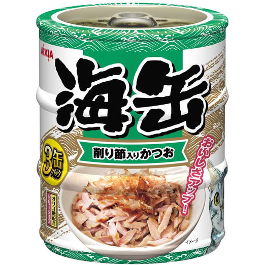 Aixia Umi-Can Mini Skipjack Tuna With Dried Skipjack Canned Cat Food 60g x 3