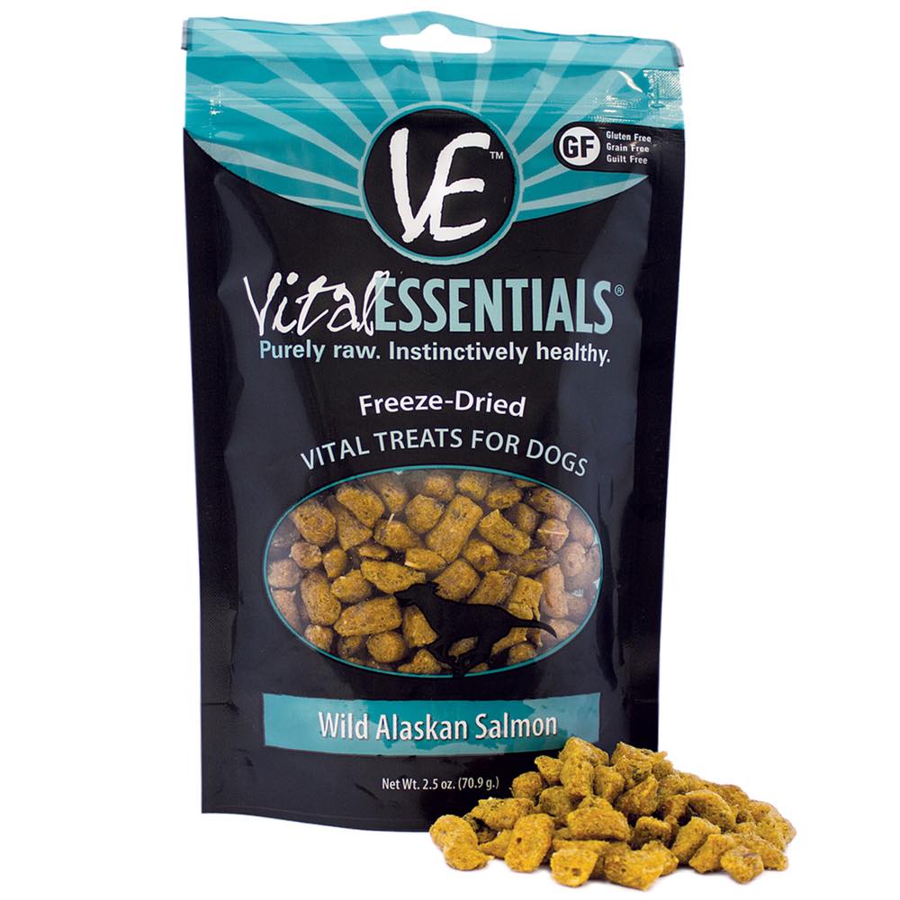 20% OFF: Vital Essentials Freeze-Dried Wild Alaskan Salmon Vital Dog Treats 2.5oz - Kohepets