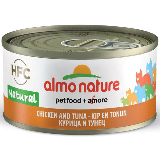 15% OFF: Almo Nature HFC Natural Chicken & Tuna Canned Cat Food 70g - Kohepets