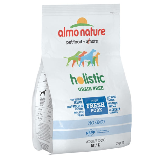 Almo Nature Holistic Medium to Large Adult Grain Free Pork & Potatoes Dry Dog Food 2kg - Kohepets