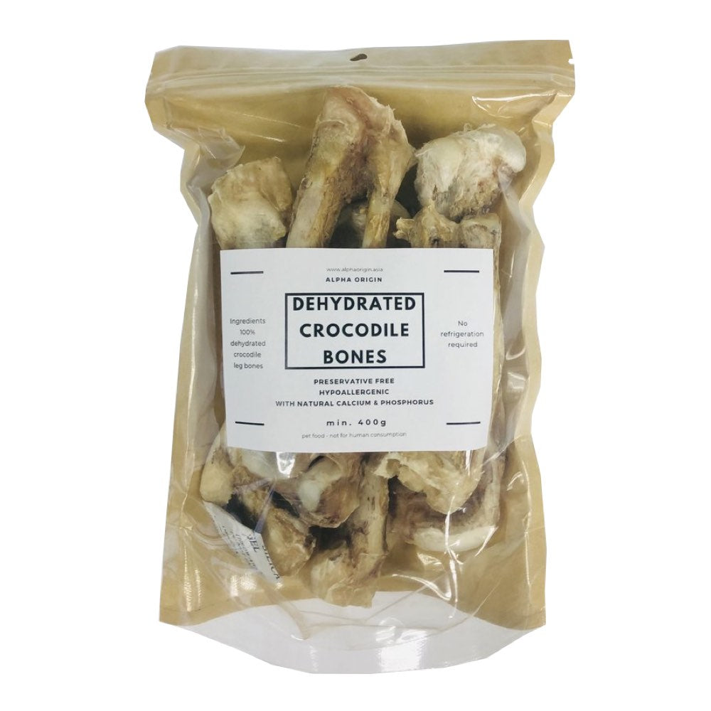 Alpha Origin Dehydrated Crocodile Leg Bones Grain-Free Dog Chews 400g - Kohepets