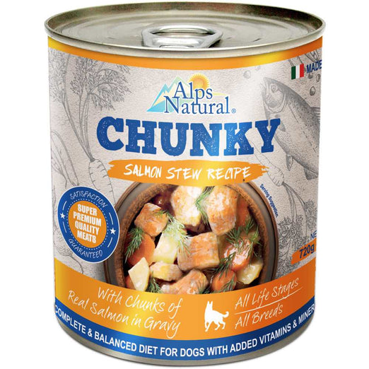 30% OFF: Alps Natural Chunky Salmon Stew Recipe Canned Dog Food 720g