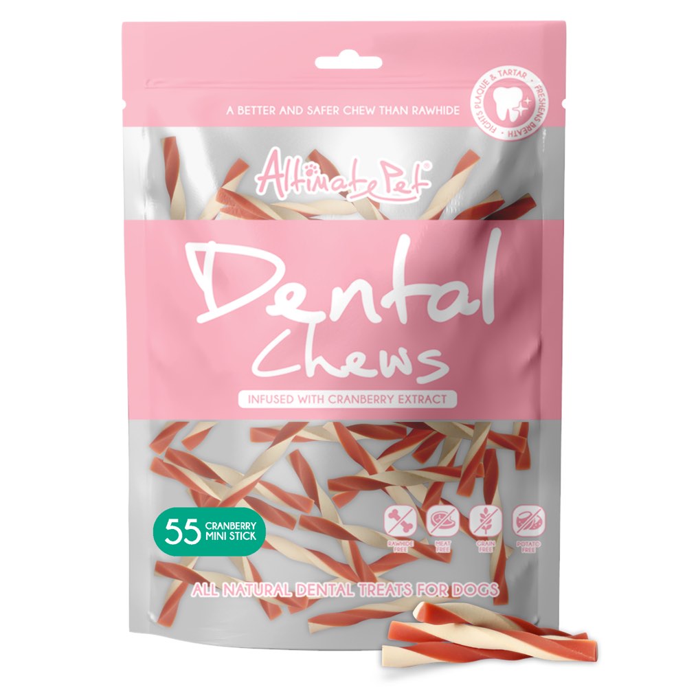 28% OFF: Altimate Pet Cranberry Mini Stick Dental Dog Treats 55pc - Kohepets