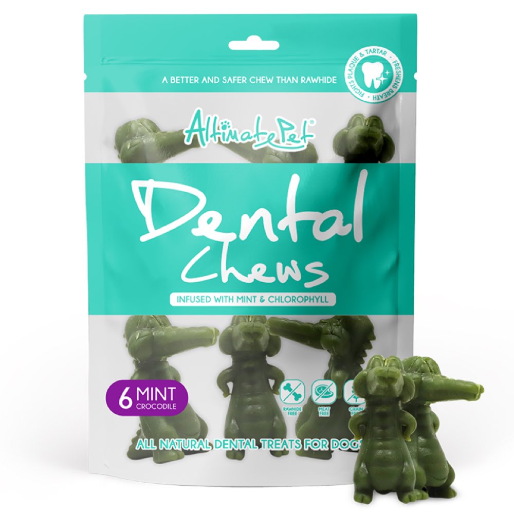 28% OFF: Altimate Pet Mint & Chlorophyll Crocodile Dental Dog Treats 6pc - Kohepets