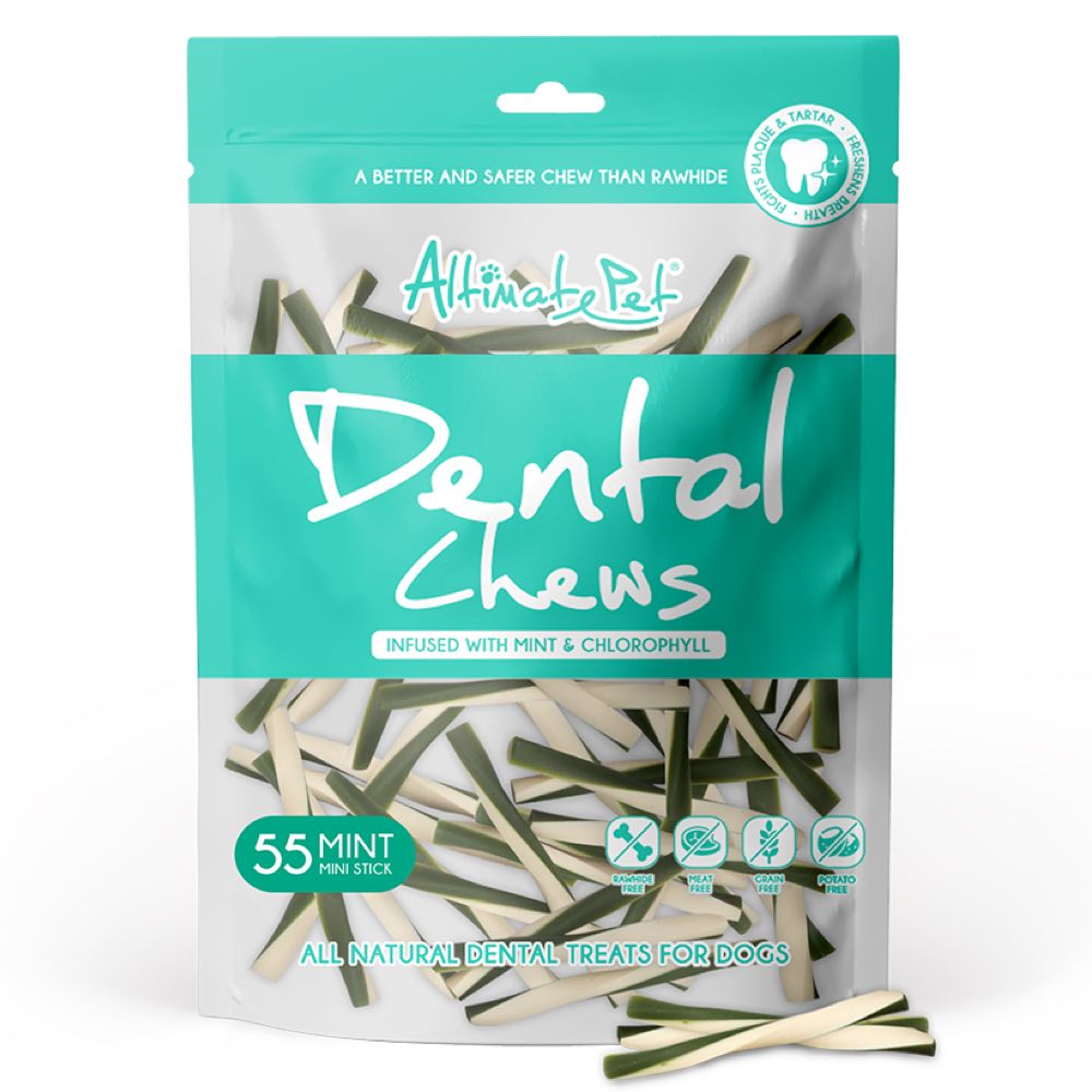 28% OFF: Altimate Pet Mint & Chlorophyll Mini Stick Dental Dog Treats 55pc - Kohepets