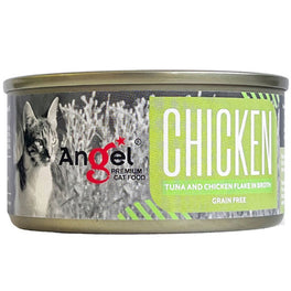 Angel Tuna & Chicken In Broth Grain-Free Canned Cat Food 70g