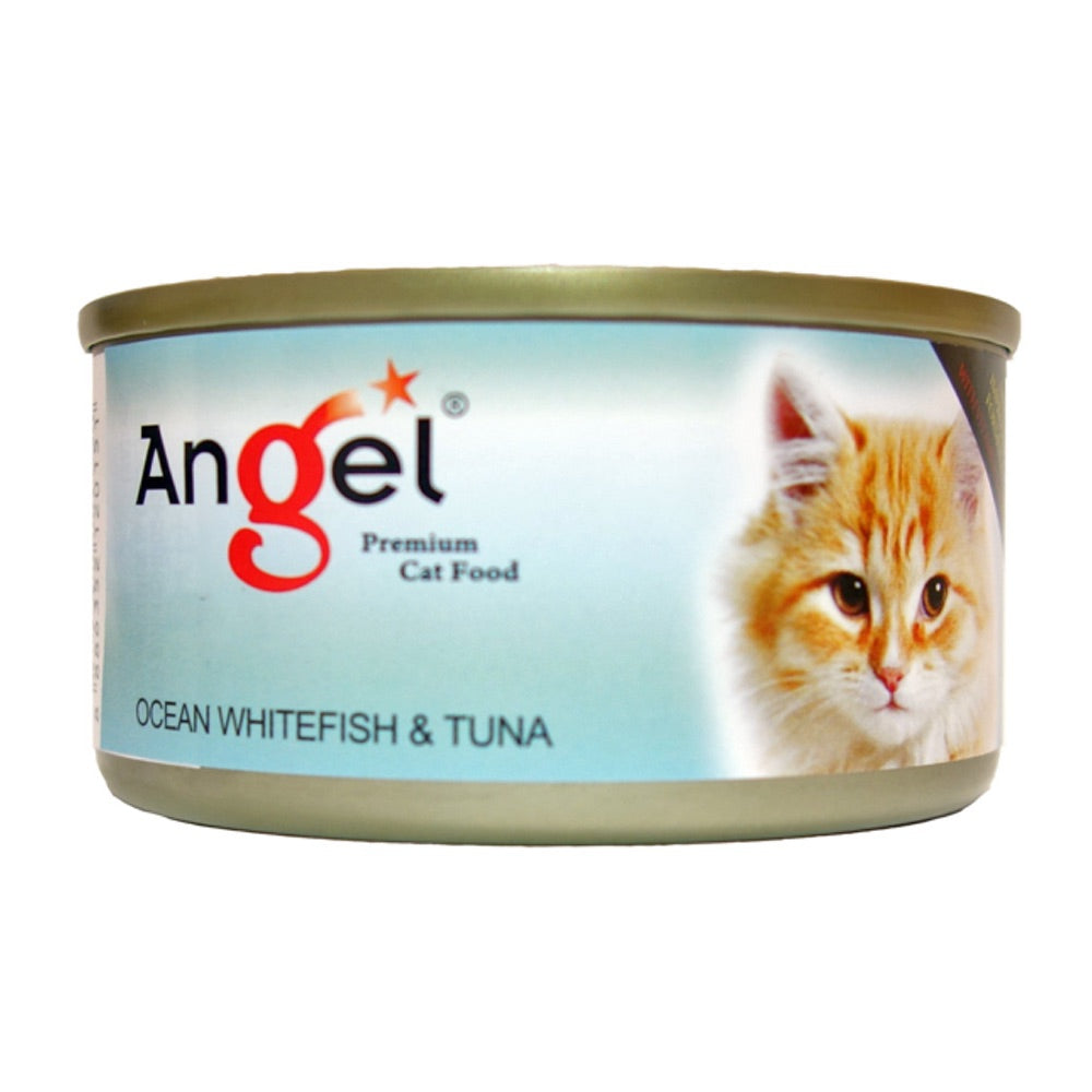 Angel Ocean Whitefish & Tuna Canned Cat Food 80g - Kohepets