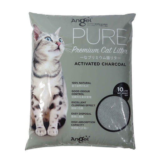 Angel Pure Premium Cat Litter Activated Charcoal 10L - Kohepets