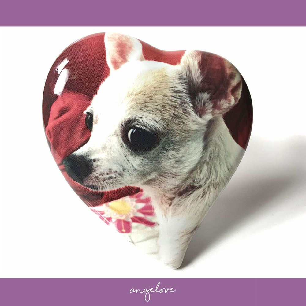 Angelove Teardrop Italian Porcelain Heart (With Custom Printing) - Kohepets