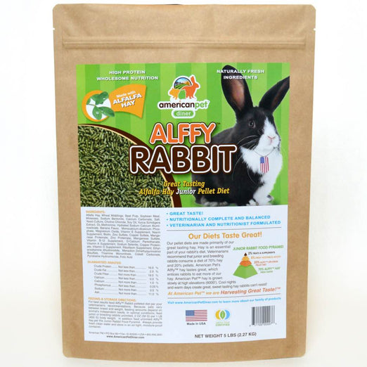 American Pet Diner Alffy Rabbit Pellet Food 5lb - Kohepets