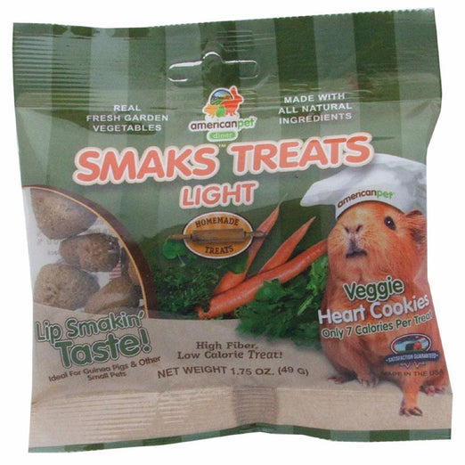 American Pet Diner Smaks Treats Light Veggie Heart Cookies For Small Animals 1.75oz - Kohepets