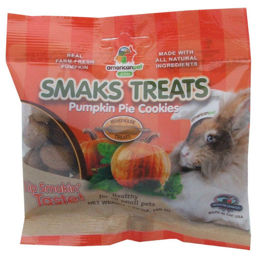 American Pet Diner Smaks Treats Pumpkin Pie Cookies For Small Animals 1.75oz - Kohepets