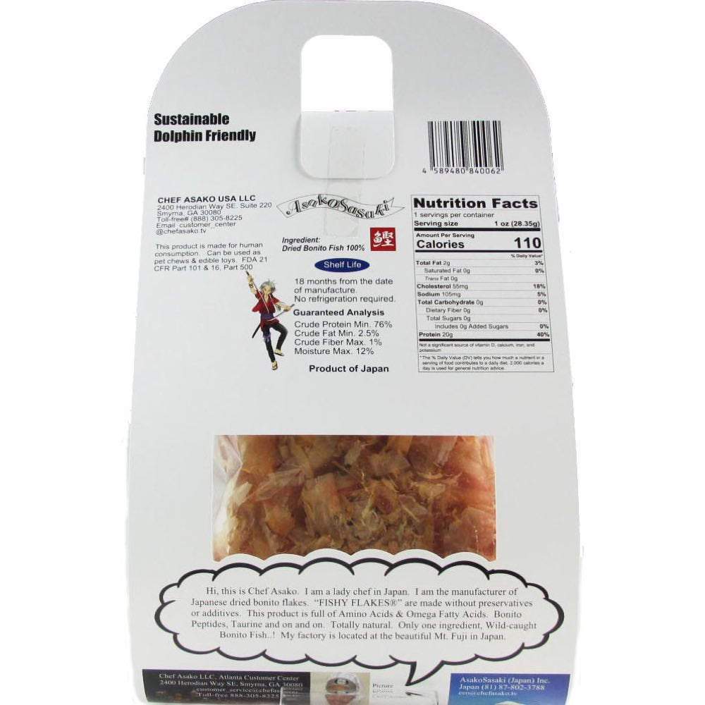 AsakoSasaki Fishy Flakes Dried Shaved Bonito Fish Pet Treats - Kohepets