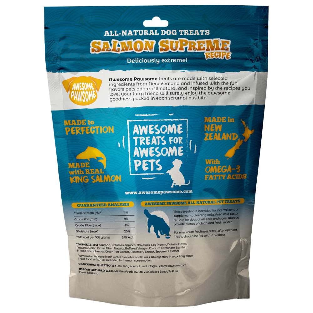 Awesome Pawsome Salmon Supreme Grain-Free Dog Treats 3oz - Kohepets