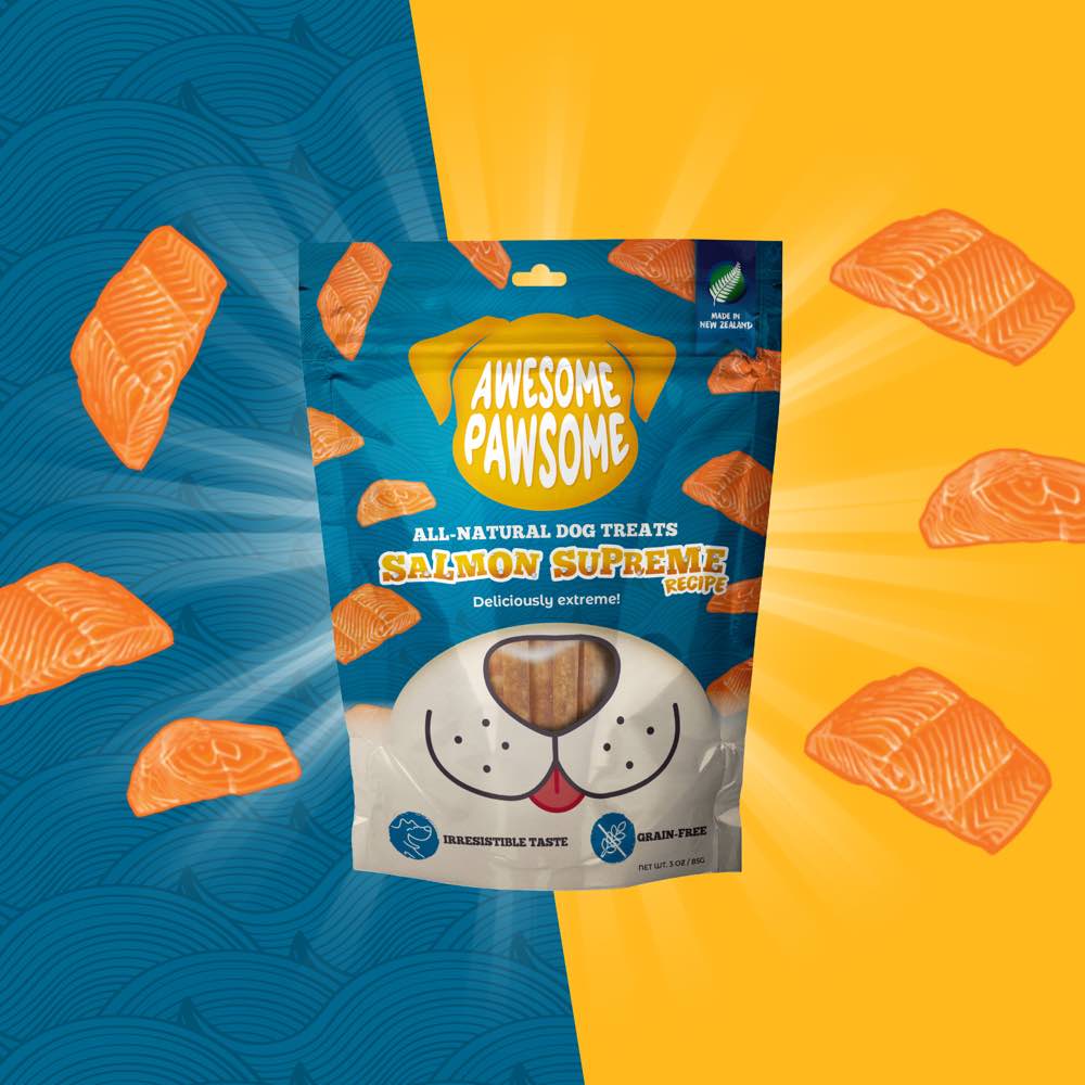 Awesome Pawsome Salmon Supreme Grain-Free Dog Treats 3oz - Kohepets