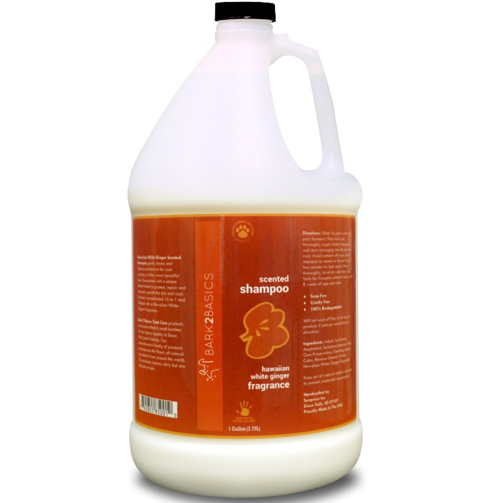 Bark 2 Basics Hawaiian White Ginger Shampoo 1 Gallon - Kohepets
