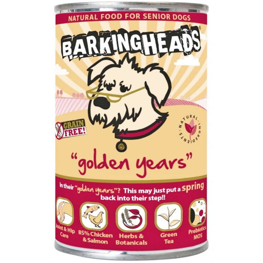 Barking Heads Golden Years Grain Free Canned Dog Food 400g - Kohepets