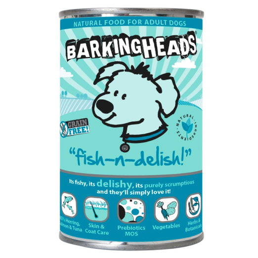 Barking Heads Fish-N-Delish Grain Free Canned Dog Food 400g - Kohepets