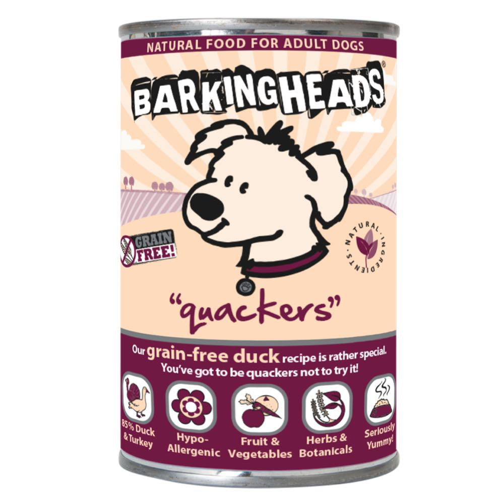 Barking Heads Quackers Duck Grain Free Canned Dog Food 400g - Kohepets