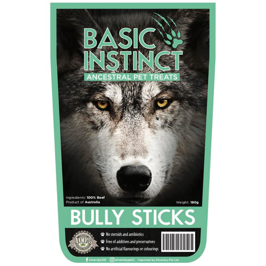 Basic Instinct Bully Sticks Dog Chew Treats 180g - Kohepets