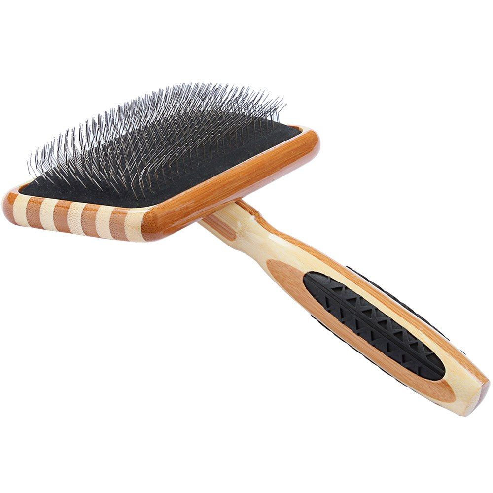 Bass Brushes DeMatting Soft Pin Striped Slicker Brush For Cats & Dogs