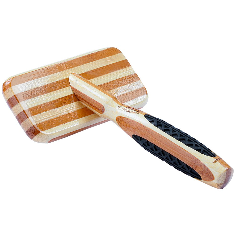 Bass Brushes DeMatting Soft Pin Striped Slicker Brush For Cats & Dogs