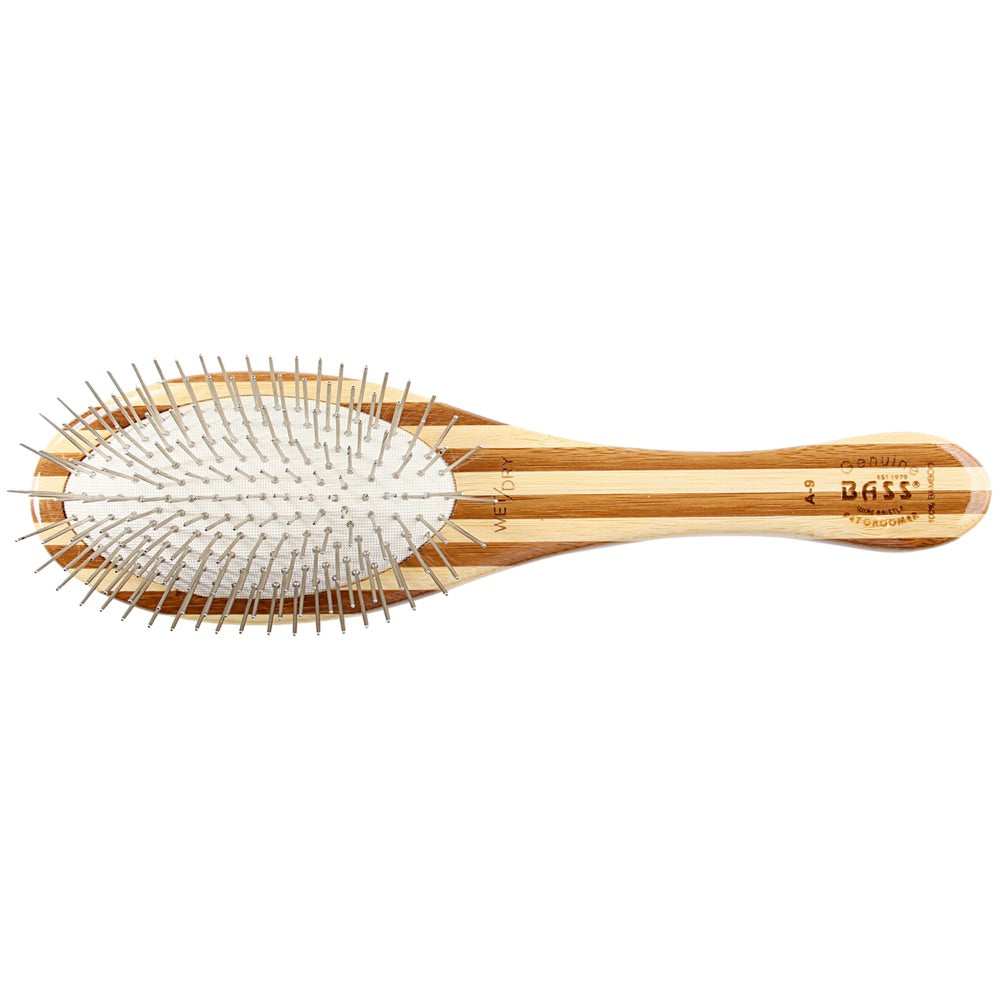 Bass Brushes Style & Detangle Striped Brush For Cats & Dogs (Medium)