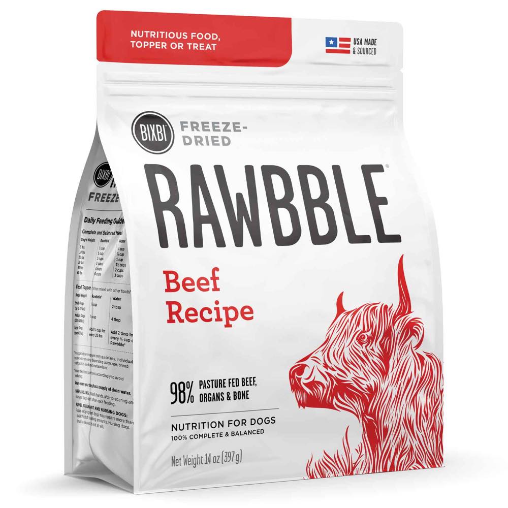 10% OFF: Bixbi Rawbble Beef Grain-Free Freeze-Dried Dog Food - Kohepets