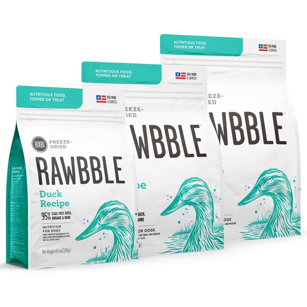 10% OFF: Bixbi Rawbble Duck Grain-Free Freeze-Dried Dog Food - Kohepets