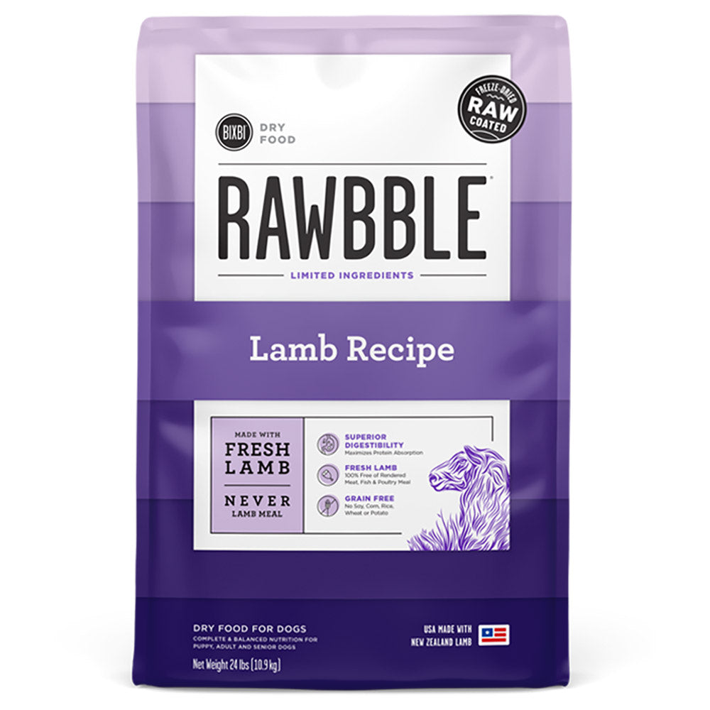 Bixbi Rawbble Lamb Limited Ingredient Freeze-Dried Raw Coated Grain-Free Dry Dog Food - Kohepets