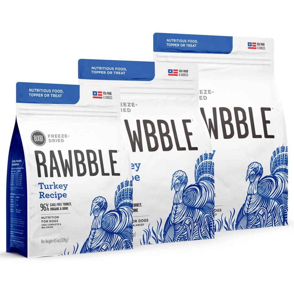 10% OFF: Bixbi Rawbble Turkey Grain-Free Freeze-Dried Dog Food - Kohepets