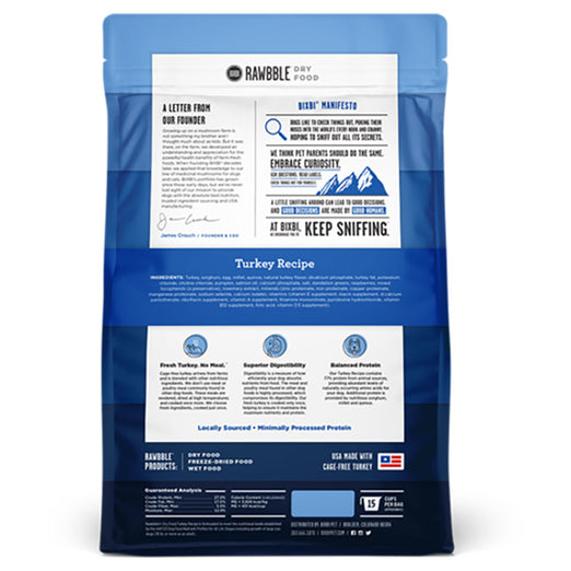 Bixbi Rawbble Turkey Limited Ingredient FreezeDried Raw Coated Grain