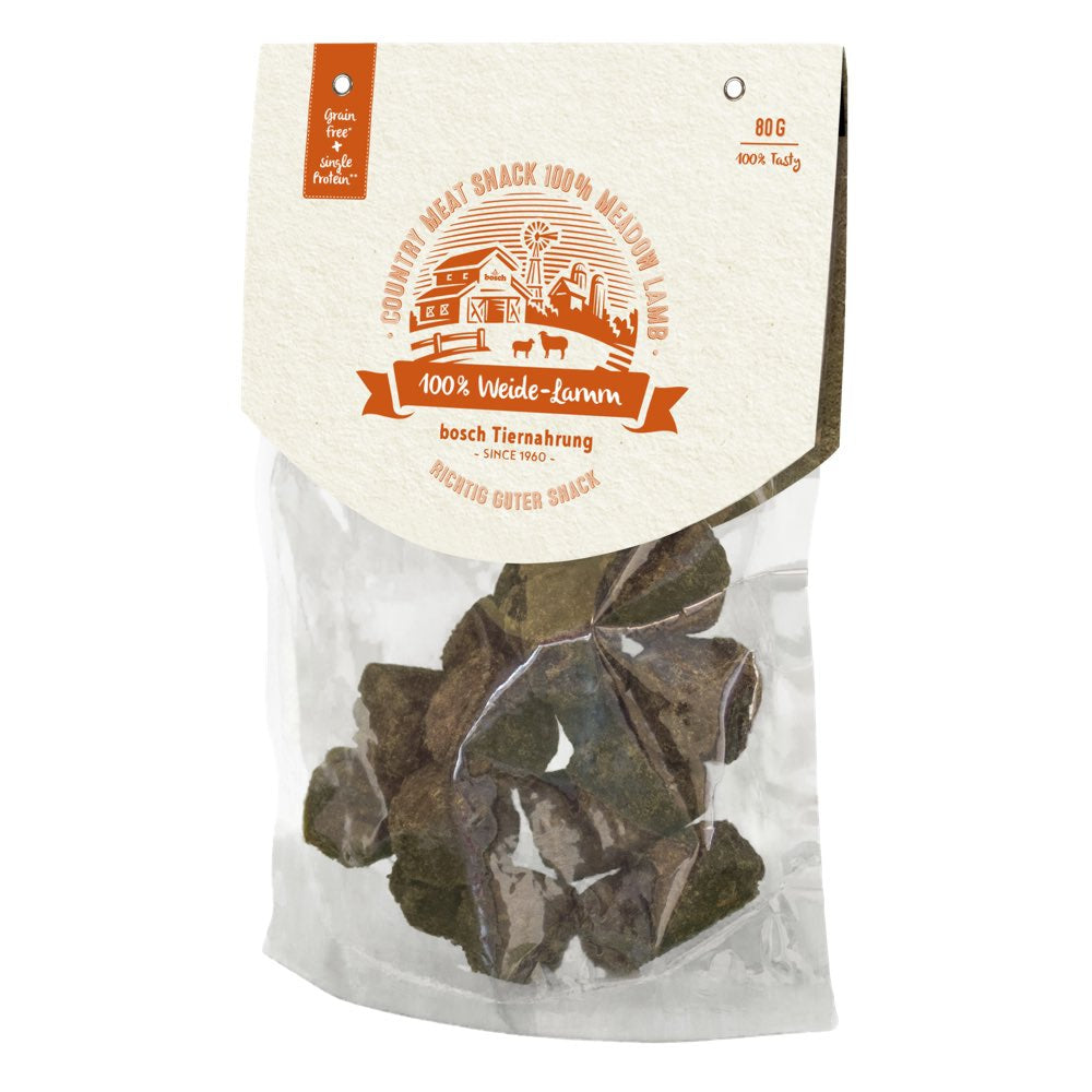 20% OFF: Bosch Country Meat Snack 100% Meadow Lamb Dog Treats 80g - Kohepets