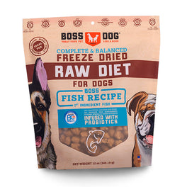 3 FOR $120: Boss Dog Freeze-Dried Fish Recipe Dog Food 12oz - Kohepets