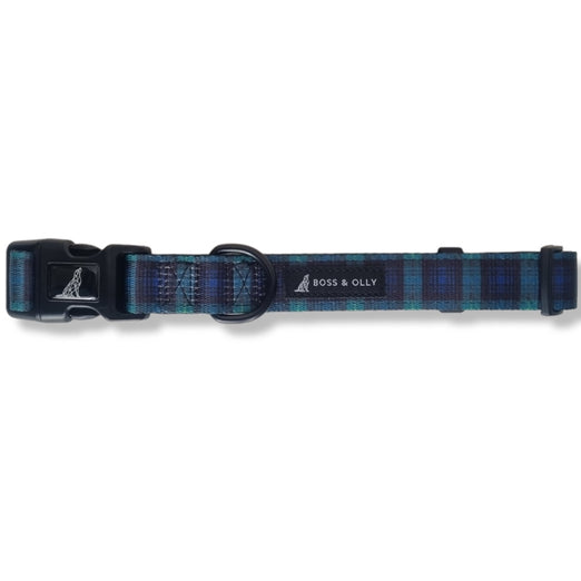 Boss & Olly Dog Collar (Forest Plaids) Kohepets