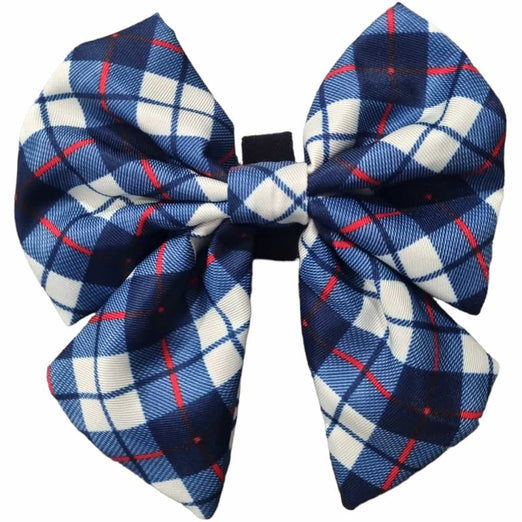 Boss & Olly Sailor Bow For Dogs (Nautical Plaids)