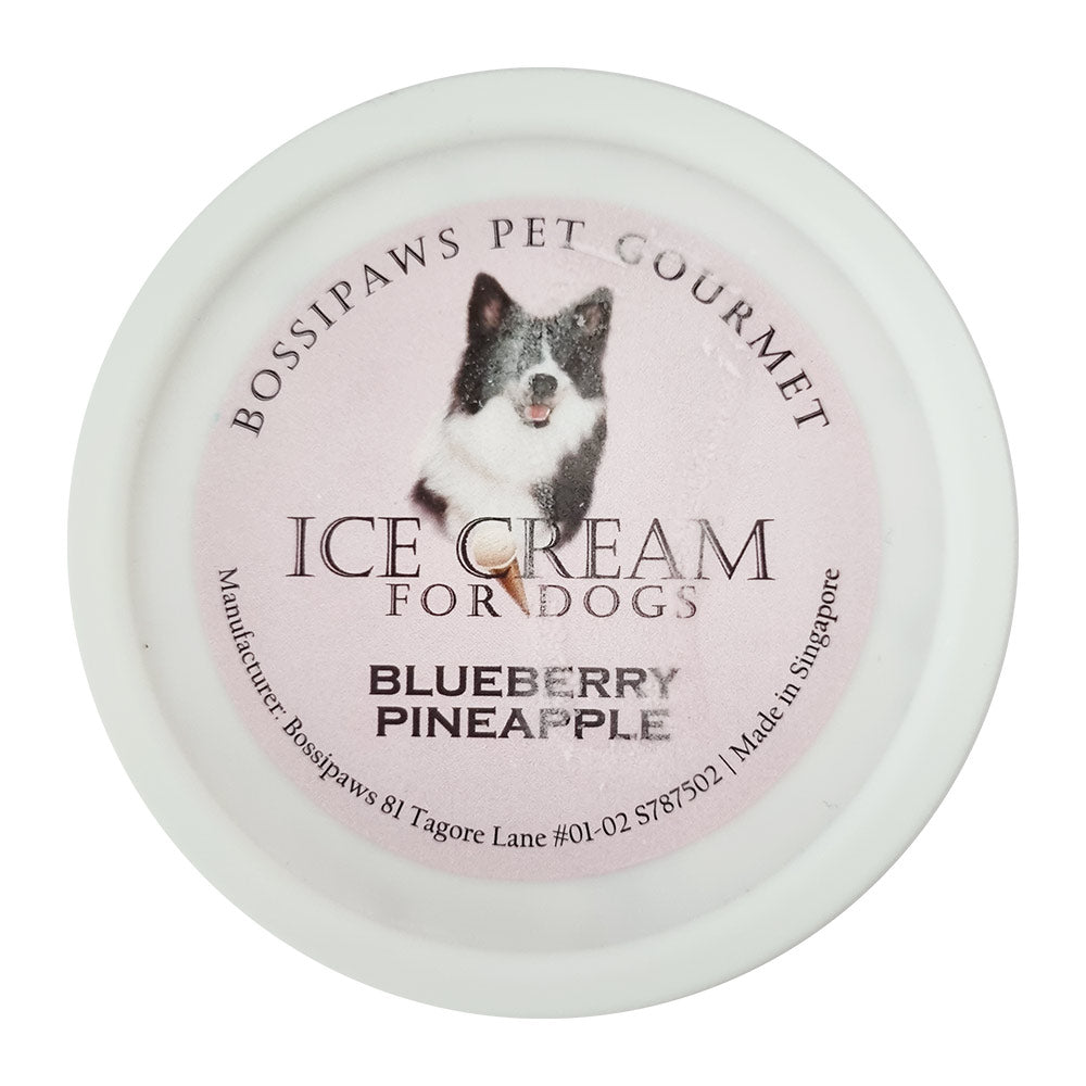 BossiPaws Ice Cream Blueberry Pineapple Frozen Dog Treat 200ml Kohepets