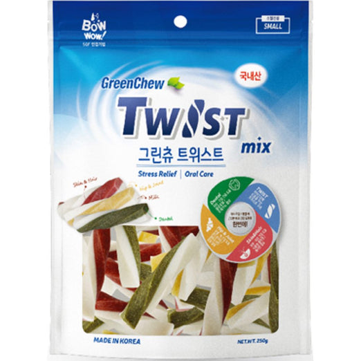 Bow Wow GreenChew Twist Dental Dog Chews 250g - Kohepets